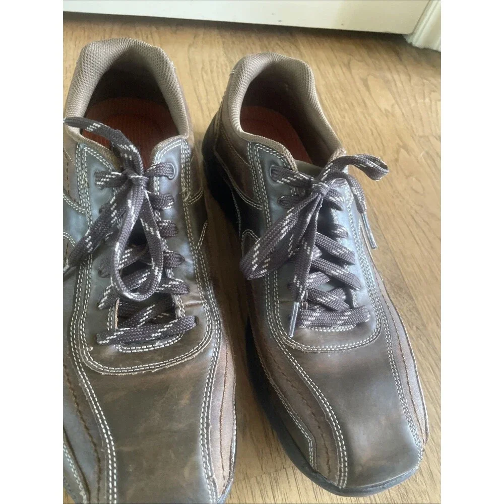 Mens Leather Sketchers Lace Up Casual Shoes Size 13